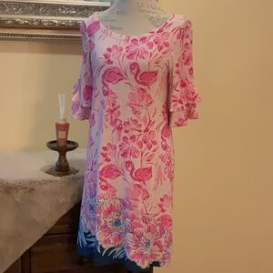 Lilly Pulitzer Flamingo Coral Reef Knit Dress